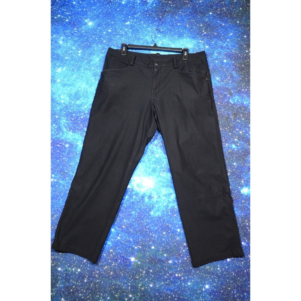 Lululemon Pants Mens 36x27 Black Chino Stretch‎ 5 Pocket Casual Travel Workwear